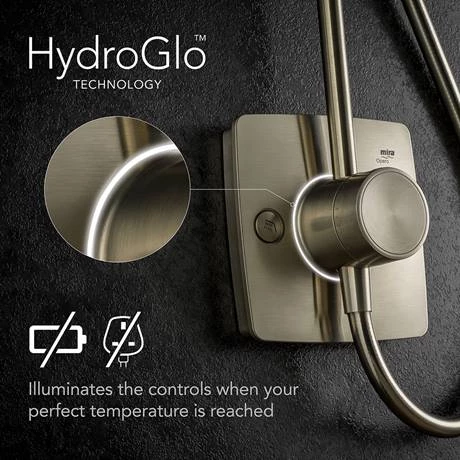 Mira Opero Dual Brushed Nickel Thermostatic Mixer Shower - 1.1944.005 - Image 3