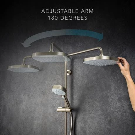 Mira Opero Dual Brushed Nickel Thermostatic Mixer Shower - 1.1944.005 - Image 5