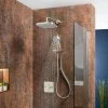Mira Evoco Dual Outlet Brushed Nickel Thermostatic Mixer Shower - 1.1967.004