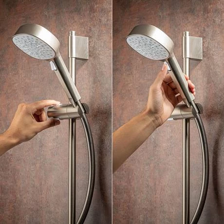 Mira Evoco Dual Outlet Brushed Nickel Thermostatic Mixer Shower with Bathfill - 1.1967.008 - Image 2