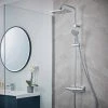 Hansgrohe Vernis Shape EcoSmart Showerpipe 230 Thermostatic Shower Mixer - Chrome - 26097000