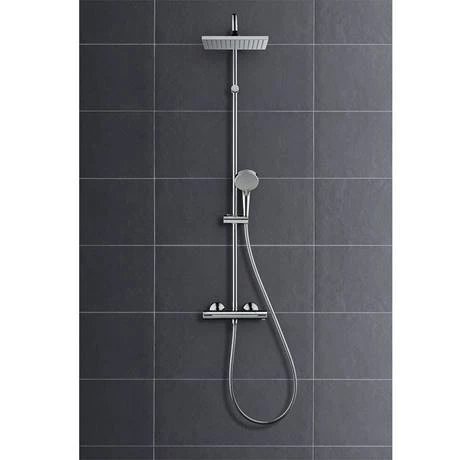 Hansgrohe Pack of 2 Vernis Shape Showerpipe 230 Thermostatic Shower Mixer - 26287000 - Image 3