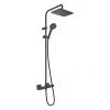 Hansgrohe Vernis Shape Showerpipe 230 Thermostatic Shower Mixer - Matt Black - 26286670