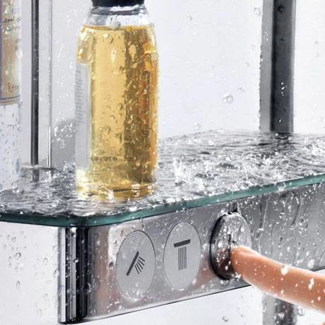 Hansgrohe Raindance Select E Showerpipe 300 with ShowerTablet Select 300 Thermostatic Shower - Chrome - 27127000 - Image 2