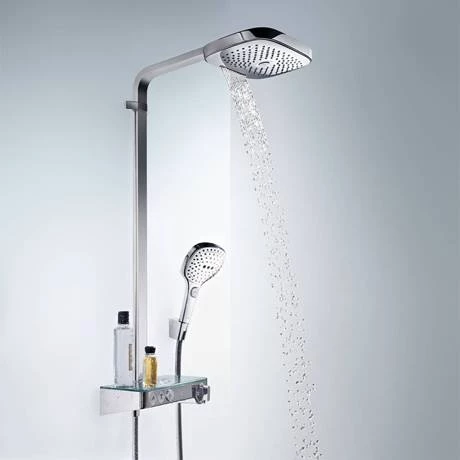 Hansgrohe Raindance Select E Showerpipe 300 with ShowerTablet Select 300 Thermostatic Shower - Chrome - 27127000 - Image 3