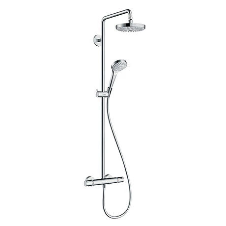 Hansgrohe Croma Select S EcoSmart Showerpipe 180 Thermostatic Shower Mixer - 27254400