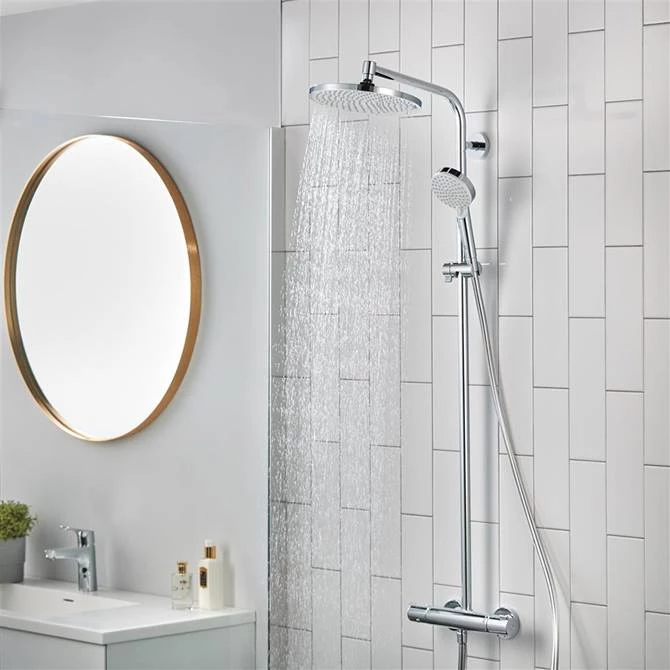 Hansgrohe Crometta S Showerpipe 240 Thermostatic Shower Mixer - 27267000