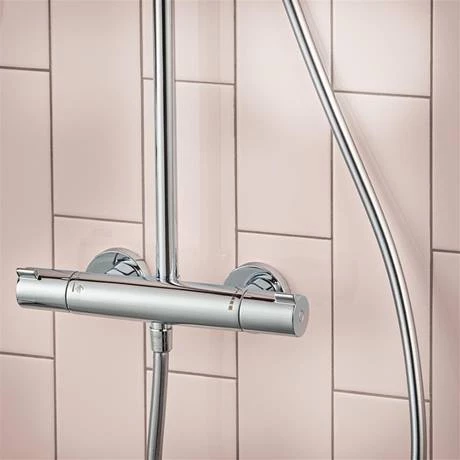 Hansgrohe Crometta E EcoSmart Showerpipe 240 Thermostatic Shower Mixer - 27281000 - Image 5