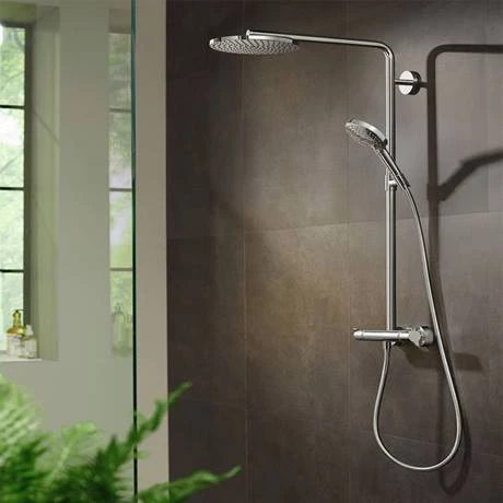 Hansgrohe Raindance Select S Showerpipe 240 Thermostatic Shower Mixer - Chrome - 27633000 - Image 2