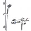 Apollo Wall Mounted Thermostatic Bath Shower Mixer + Slider Rail Kit