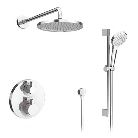 Hansgrohe Ecostat S Round Complete Shower Set with Shower Slider Rail Kit - Image 5