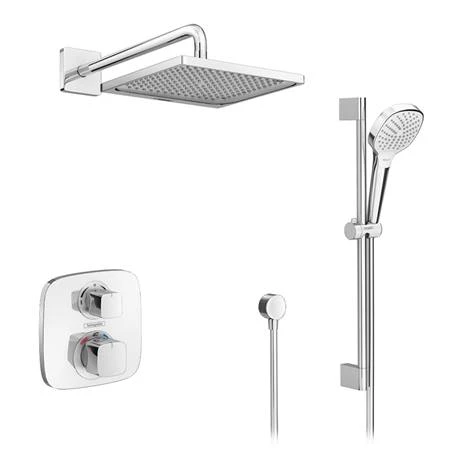 Hansgrohe Ecostat E Square Complete Shower Set with Shower Slider Rail Kit - Image 6