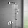 Hansgrohe Ecostat E Square Complete Shower Set with Shower Slider Rail Kit