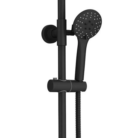 Arezzo Modern Round Thermostatic Shower (300mm Head - Matt Black) - Image 3