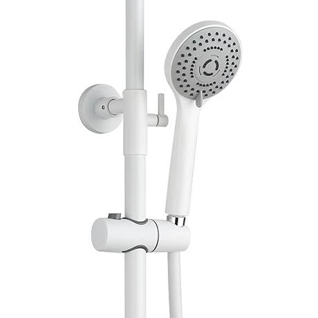 Arezzo Modern Round Thermostatic Shower (300mm Head - Matt White) - Image 2