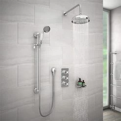 Astoria Traditional Concealed Shower Valve incl. 8" Head with Arm & Slider Rail