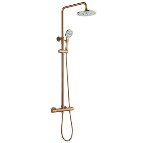 Arezzo Round Thermostatic Shower - Brushed Bronze - Image 2