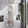 Arezzo Round Thermostatic Shower - Brushed Bronze