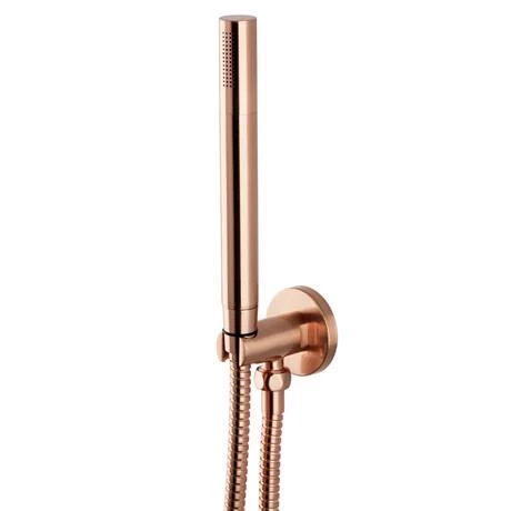 Arezzo Rose Gold Round Thermostatic Shower Pack with Ceiling Mounted Head + Handset - Image 6