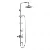 Burlington Stour Thermostatic Exposed Two Outlet Shower Valve, Rigid Riser, Hose & Handset with Fixed Shower Head