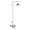 Burlington Tay Wall Mounted Bath Shower Mixer & Rigid Riser with Fixed Head