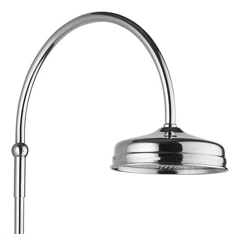 Chatsworth 1928 Traditional Exposed Valve Inc. Deluxe Arching Riser Kit, Diverter, 8" Rose + Handset - Image 2