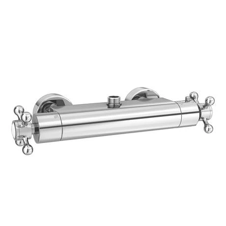 Chatsworth Traditional Crosshead Top Outlet Thermostatic Bar Shower Valve inc. Rigid Riser Kit - Image 2