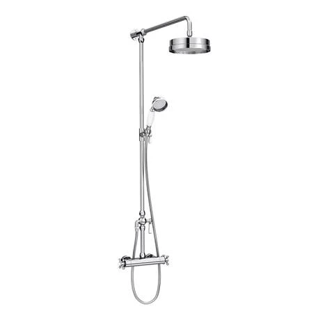 Chatsworth Traditional Crosshead Top Outlet Thermostatic Bar Shower Valve inc. Rigid Riser Kit - Image 3