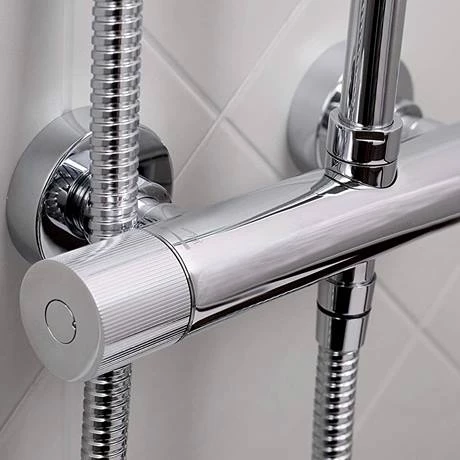 Bristan Carre Exposed Fixed Head Bar Shower with Diverter + Kit - Image 2