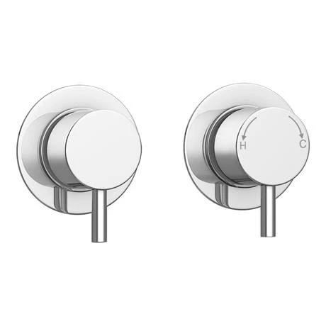 Cruze Round Concealed Individual Diverter + Thermostatic Control Valve with Handset + 300mm Shower Head - Image 3