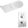 Cruze Shower Package with Valve + Flat Dual Fixed Shower Head (Waterfall / Rainfall)