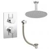 Cruze Modern Shower Package (Fixed Shower Head + Overflow Bath Filler)