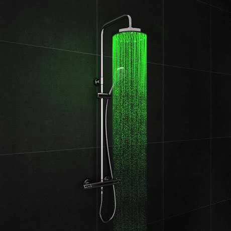 Cruze Modern LED Thermostatic Shower - Chrome - Image 3