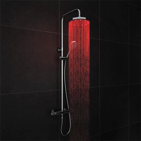 Cruze Modern LED Thermostatic Shower - Chrome