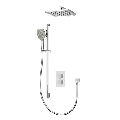 Aqualisa Dream Square Thermostatic Mixer Shower with Adjustable and Wall Fixed Heads - DRMDCV2.ADFW.SQR - Image 2
