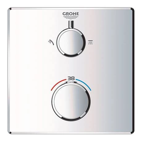 Grohe Grohtherm SmartConnect Square Head & Handset Shower Set - Image 2