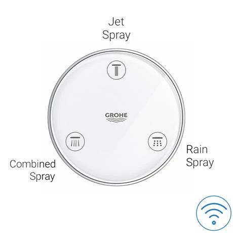 Grohe Grohtherm SmartConnect Square Head & Handset Shower Set - Image 6