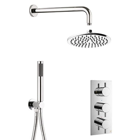 Crosswater MPRO Chrome 2 Outlet 3-Handle Shower Bundle