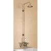 Burlington Birkenhead Wall Mounted Bath Shower Mixer w Rigid Riser, Straight Arm & 6" Rose