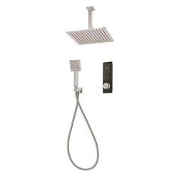 Triton HOME Digital Mixer Shower All-in-One with Square Fixed Head & Outlet Elbow Handset Holder (High Pressure)