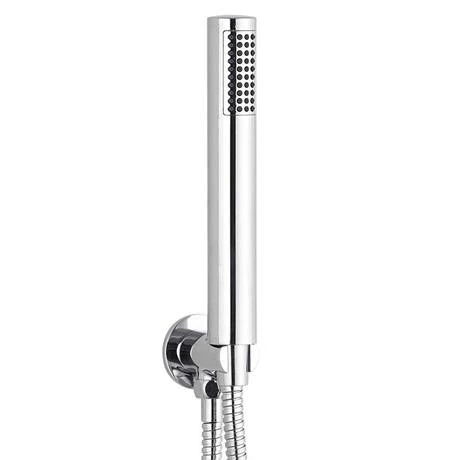 Arezzo Chrome Industrial Style Shower System with Concealed Valve, Head + Handset - Image 6