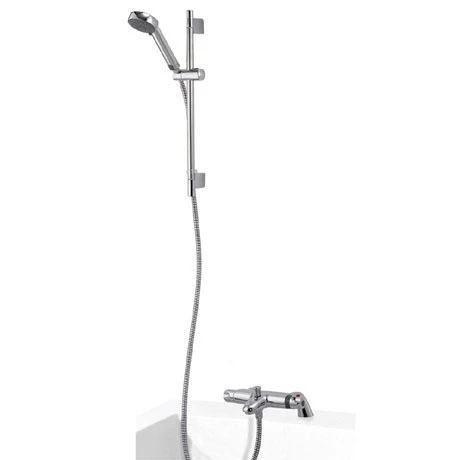 Aqualisa - Midas 100 Thermostatic Bath Shower Mixer with Slide Rail Kit - MD100BSM