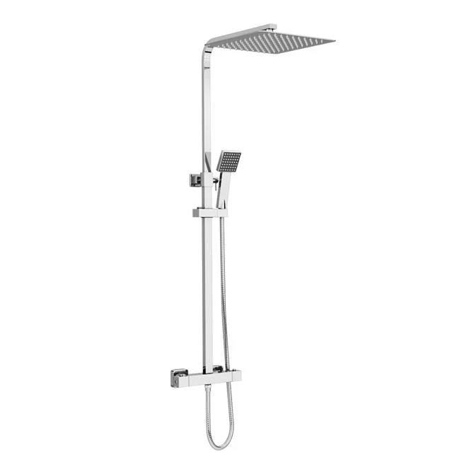 Milan Modern Square Thermostatic Shower (300 x 300mm Head - Chrome)