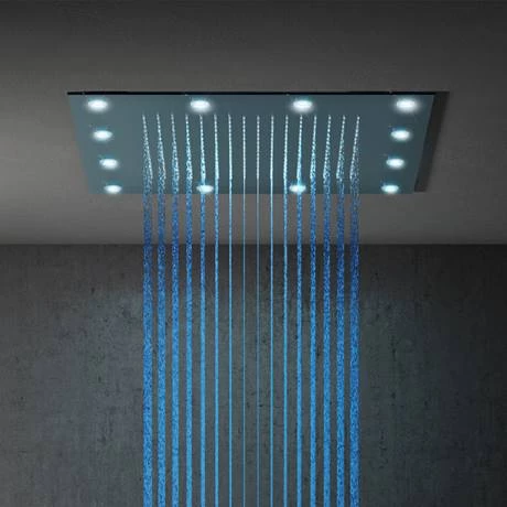 Milan 400mm LED Square Shower Package with Concealed Valve + Handset - Image 4