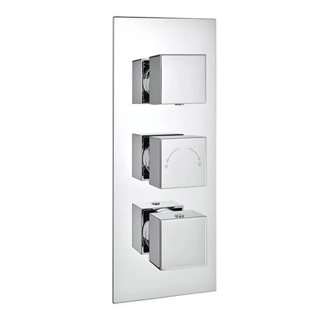 Milan 400mm LED Square Shower Package with Concealed Valve + Handset - Image 5