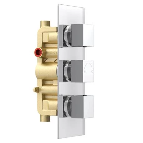 Milan Concealed Shower Valve with Slide Rail Kit + Wall Mounted Fixed Head - Image 6
