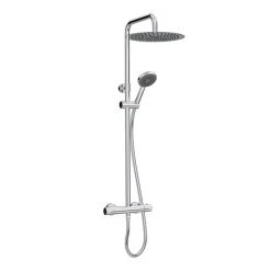 Monza Modern Round Thermostatic Shower (300mm Head - Chrome)
