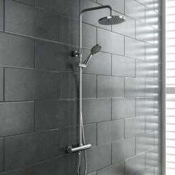 Madrid Luxury Round Thermostatic Shower - Chrome
