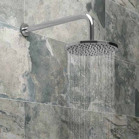 Pablo Triple Thermostatic Valve with Round Shower Head and Slider Rail Kit - Image 4