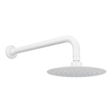 Arezzo Matt White Round Thermostatic Shower Pack with Head + Handset - Image 5